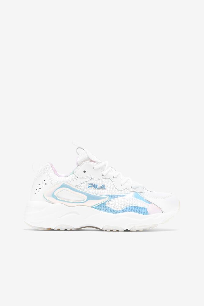 Fila Ray Tracer Iri Trainers White - Womens - 41802YPFK